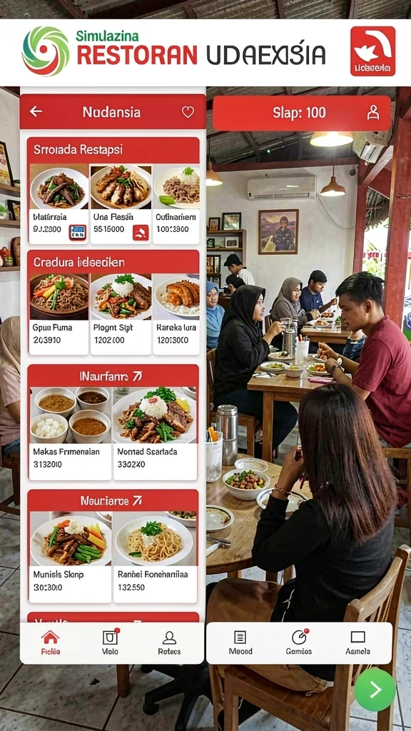 Tampilan antarmuka yang menarik dan modern.