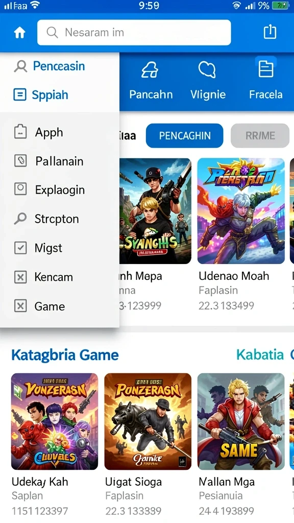 Mode permainan seru dengan banyak pilihan.