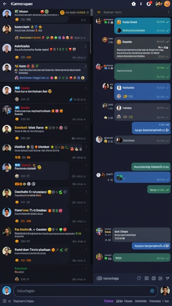 Fitur chat untuk berinteraksi dengan pemain lain.