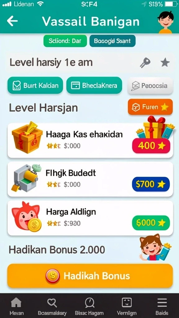 Fitur leaderboard untuk bersaing dengan pemain lain.