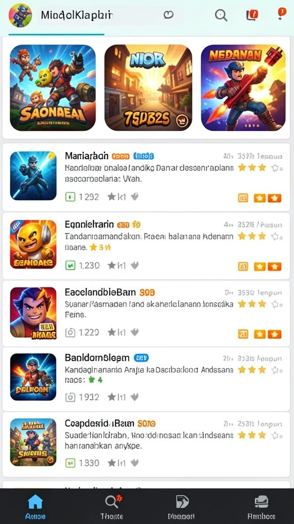 Tampilan grafis yang menakjubkan dari dunia permainan.