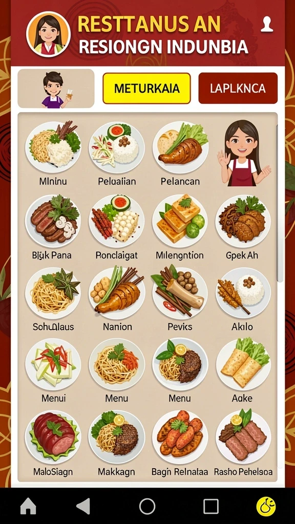 Screenshot menunjukkan tampilan awal permainan dengan elemen grafis yang menarik.