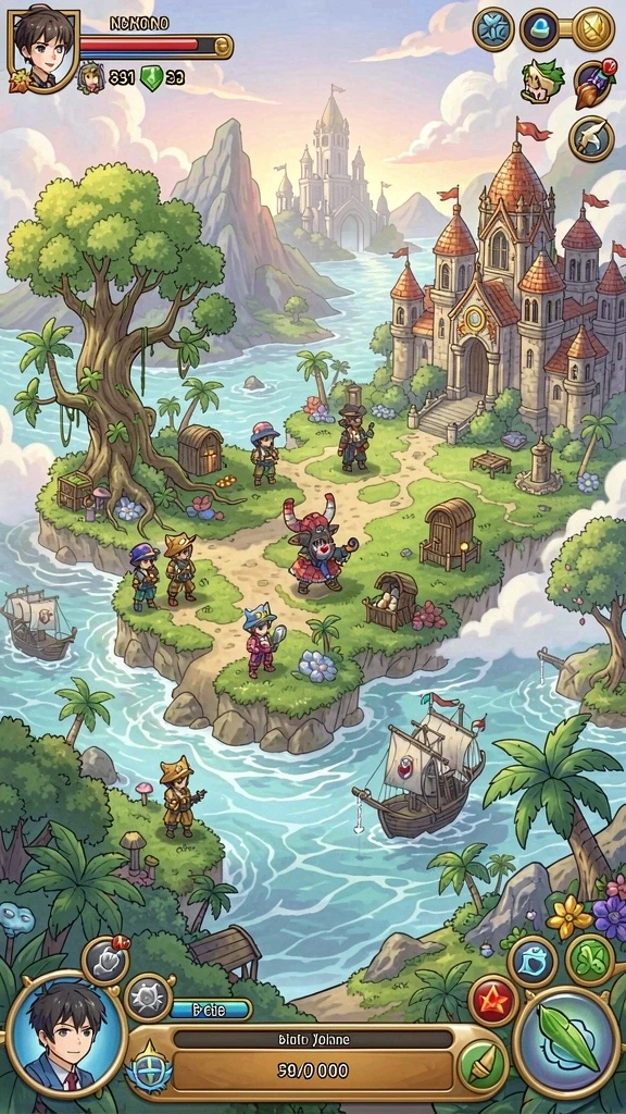 Visualisasi level baru yang penuh warna dan detail.