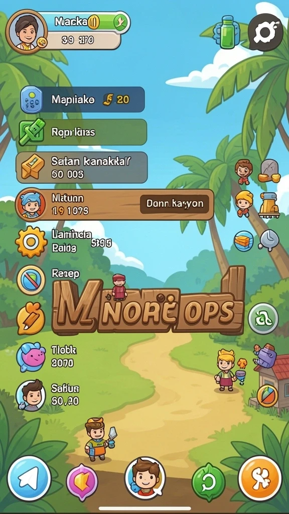 Screenshot aplikasi PGG68 menunjukkan fitur sosial di dalam permainan.
