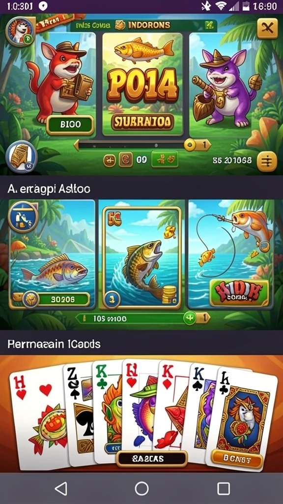 Tampilan antarmuka QTGAME yang menarik dan mudah dipahami.