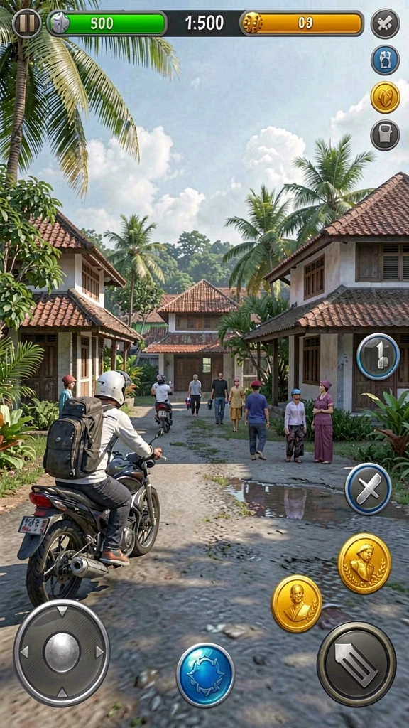 Tampilan karakter utama yang menawan.