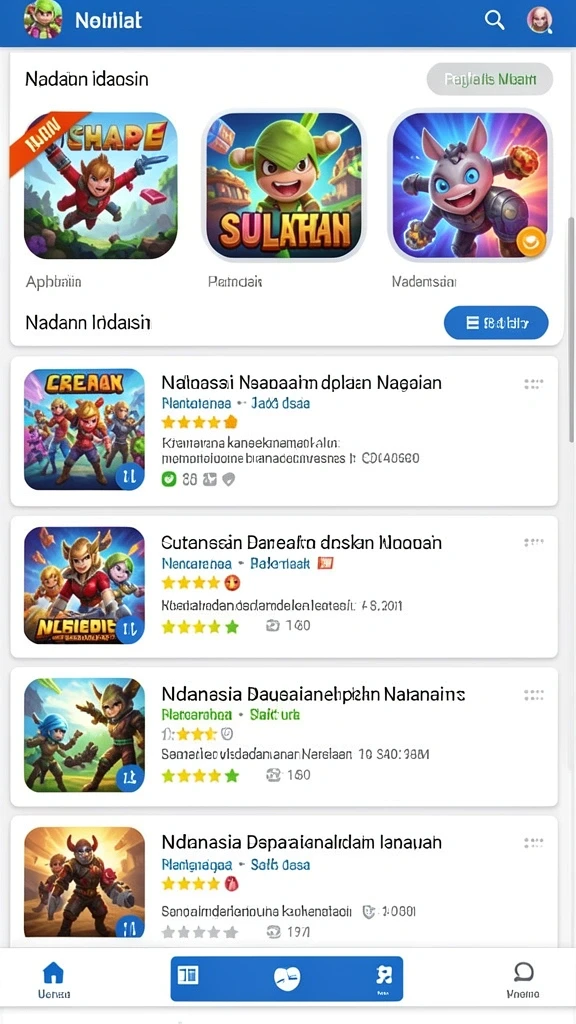 Screenshot dari level baru yang menantang dalam game.