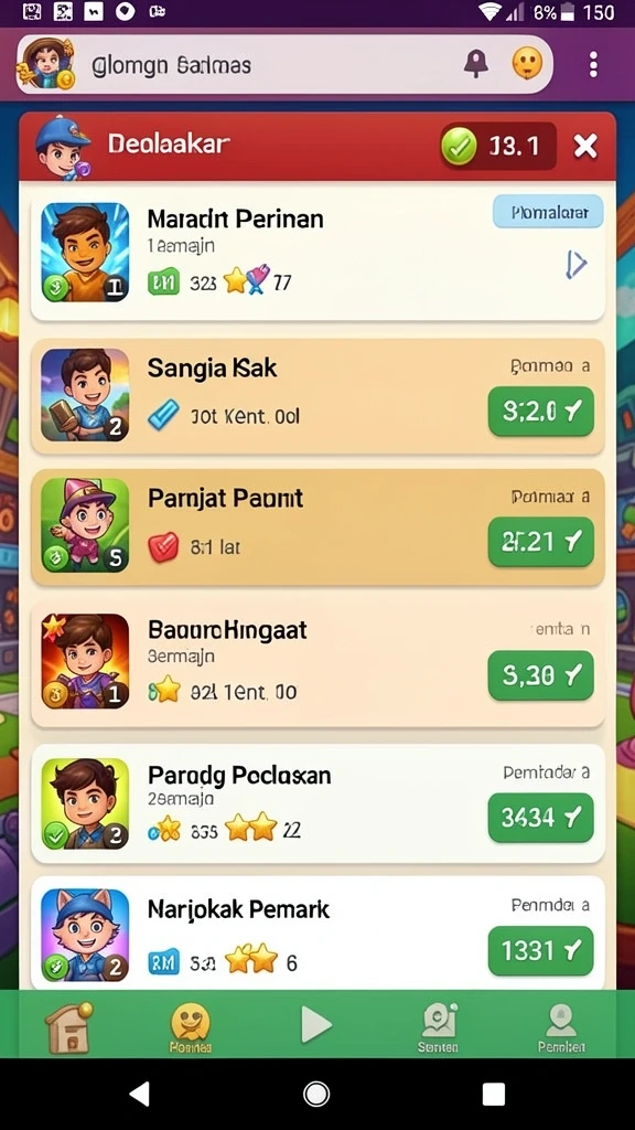 Tampilan antarmuka aplikasi yang ramah pengguna.